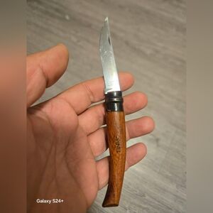 Vintage Ancien  COUTEAU BOIS  OPINEL 8 cm Acier FRANCE